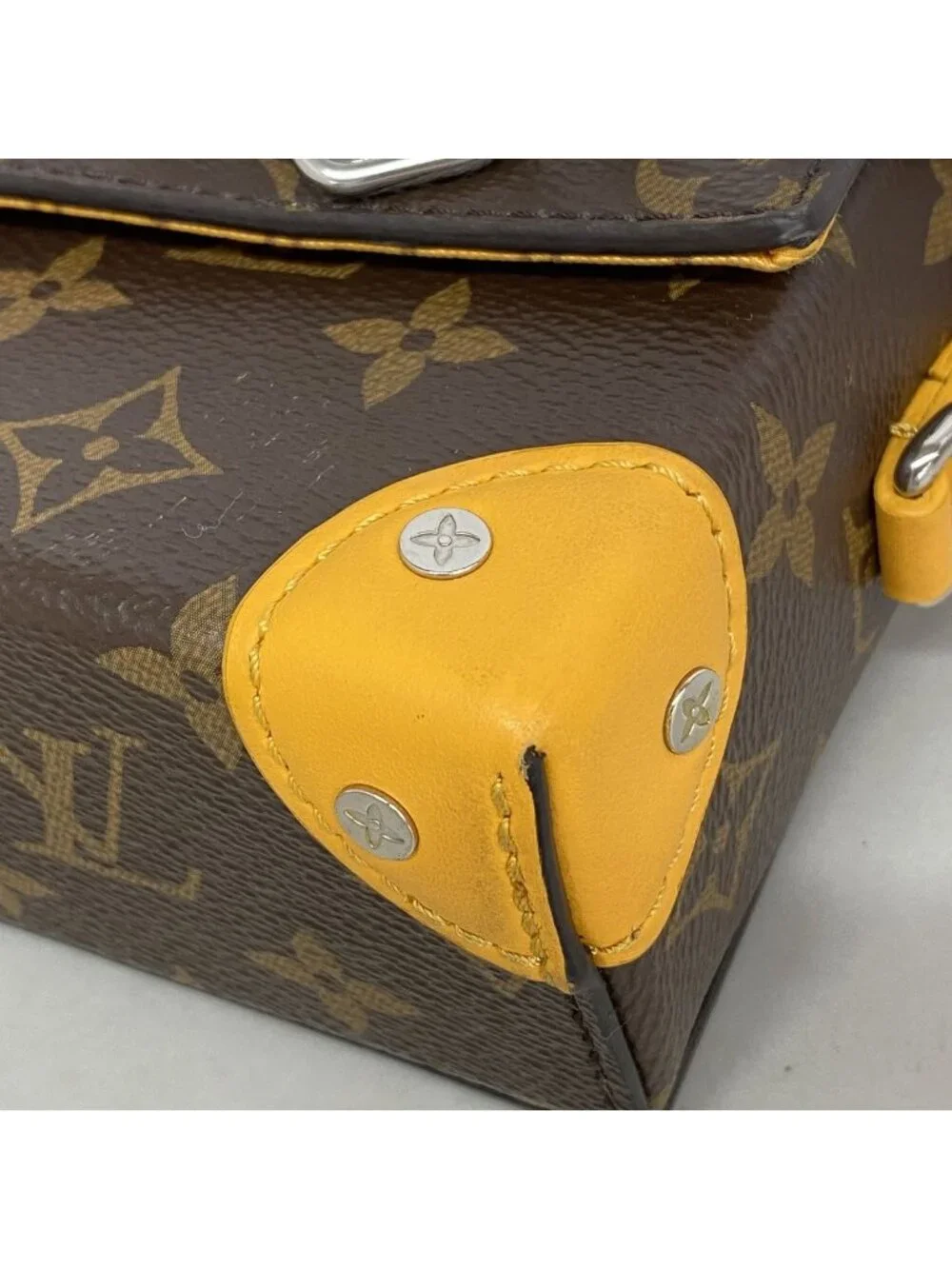 Louis Vuitton Shoulder Bag Monogram Macassar Steamer Wearable Wallet Brown
